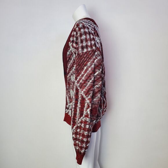 Men's Vintage 90s American Crusader Red Cardigan - Picture 3 of 6